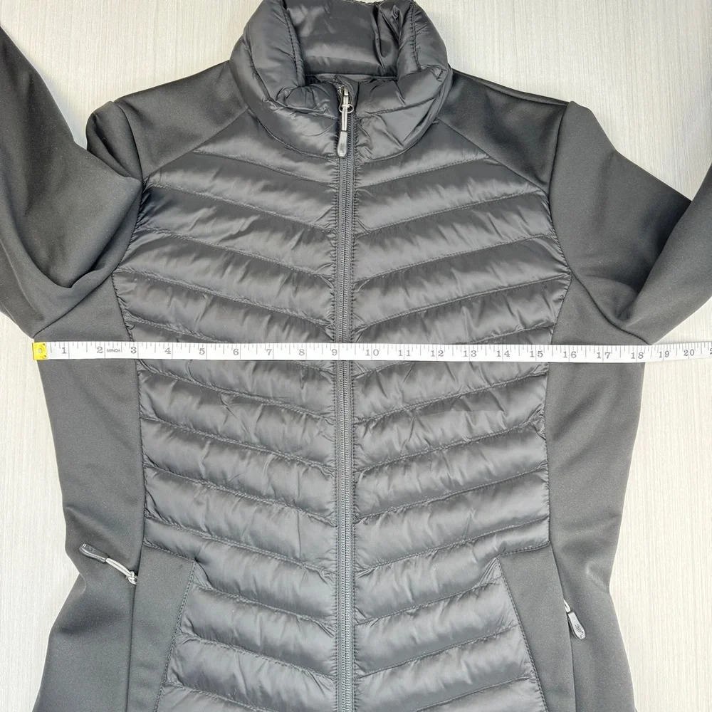 32 DEGREES HEAT Mixed Media Puffer Jacket XS Black‎ Lightweight Packable Outdoor